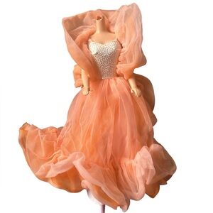 Vintage Barbie Peaches and Cream, DRESS AND BOA ONLY